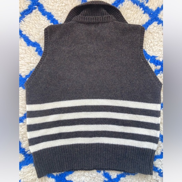 cawley studio violet vest in brown and ecru - Picture 4 of 5